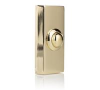 Brass Door Bell Push Button Wired Replacement Unlit Polished Brass - Byron 2204