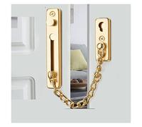 Brass Door Chain, Travel Door Lock, 304 Stainless Steel Anti-Theft Door Chain Lock Home Security Guard Bolts Latch Door Latch Anti-Theft Chain for Inside Door (Color : Gold) (Color : Gold)