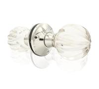 Brass Door Knob Set for Interior Doors | Internal Door Knobs | Mortice, Glass & Crystal Doorknobs | Opulence & Style with Traditional Design of Door Nobs to Enhance Any Room.. (Chrome)