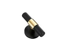 Brass Door Lever Knurled T-bar Interior Double Wood Lock Dummy Hidden 1Pcs(Passage-BPVD)