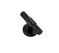 Brass Door Lever Knurled T-bar Interior Double Wood Lock Dummy Hidden 1Pcs(Passage-QBCF)