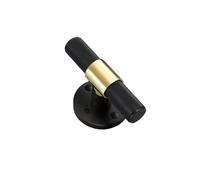 Brass Door Lever Knurled T-bar Interior Double Wood Lock Dummy Hidden 1Pcs(Privacy-BPVD)