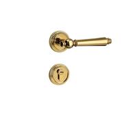 Brass Door Lock Bedroom Room Indoor Wooden Door Lock Silent Door Handle French Split Lock(Coffeeancientstylebrassdoorlock)