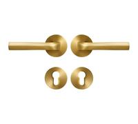 Brass Door Lock Interiror Double Wood Lever Dummy Passage Magnetic 1Pcs(Dummy-A308B-WWH03)