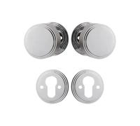 Brass Door Lock Shiny Gold Bright Chrome Interior Double Wood Lever Dummy Passage 1Pcs(Dummy-BC-U)