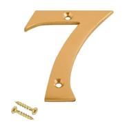 Brass Door Numbers Screw On 3 Inch Door Number Elegant and Bold Door Numerals Suitable for All Door Types Including Wooden uPVC and Composite Number 7.