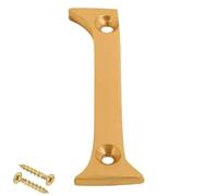 Brass Door Numbers Screw On 3 Inch Door Number Elegant and Bold Door Numerals Suitable for All Door Types Including Wooden uPVC and Composite Number 1.