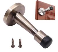 Brass Door Stopper, Door Stoppers for Skirtings Door Wall Protector Brushed Brass Door Stop Antique stoppers Zinc Alloy and Rubber Anti-Collision for Home Hotel Office Public Places (Bronze)