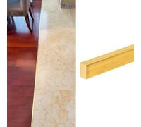Brass Doorway Flooring Covering Strips Decoration Bar, Wood to Tile Threshold Transition Strip, Gap Connecting Bar/Floor Dividing Strip(5mmx10mm(0.2"x0.39"))
