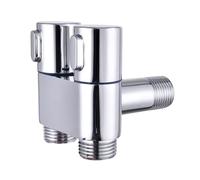 Brass Double Port Angles Valvs Easy Installs 1/2inch Connection Heavy Duty Angles Valves for Kitchen Plumbing Double Angle Valves