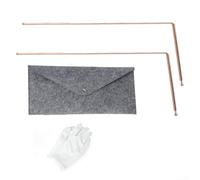 Brass Dowsing Rod Set for Metal Detection, Water Finding & Treasure Hunting - 99.9% Copper Core, Adjustable Flexible Probe, Includes Pendulum Tool & Carry Bag (2 Rods + 1 Pendant)(E)