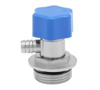 Brass Drain Valve for Underfloor Heating Systems - Nickel-Plated Vent Valve with 360° Rotation, 4.6 mm Male Thread & 12 mm Hose B(3)