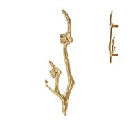 Brass Drawer Handle - Golden Branch Decorative Unique Shape, Comfortable Furniture Accessory Natural Design, Stylish Home Hardware | Durable Door Knob Cabinet Shelf for Apartment