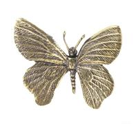 Brass drawer handles with detailed dragonfly and butterfly designs, crafted for durability and adding a unique touch to any furniture piece or dresser drawer (A)