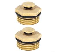 Brass Drip Irrigation Sprinkler Head with Adjustable 360-Degree Nozzle, 3-6 m Spray Radius, 30-1000 L/H Flow Rate, for Garden Lawn, Roof Cooling & Mist Fountains, 2-Pack