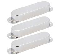 Brass Durable Pickup Cover for E Guitar, 3PCs Single Coil Replacement Cover for Guitar Accessories (Silver)