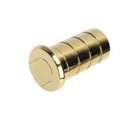 Brass Dust Proof Recessed Strike for Door Slide Bolt Lock ，Floor Hole Dust-Proof Cover, Door Bolt Accessories, Spring All Copper Dust-Proof Cover Hardware Cylinder Bolt (Gold,with Circle)