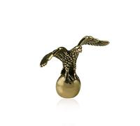 Brass Eagle Figurine,Copper Animals Bird Miniature Statue Sculpture Crafts Collection Desktop Ornament Home Sand Table Decor Accessories Study Paperweight,