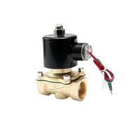 Brass Electric Solenoid Valve 1/2" 3/4" 10bar Brass Water Gas Solenoid Valve 24VAC 12VDC Rapid and Sensitive(1/2",NPT_110 AC)