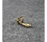 Brass Elephant Key Chain Pendants Copper Creative Arts Sculpture Ornaments Crafts Brass Animals Figurine Decorative Object for Home Decorations Art collection