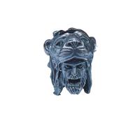 Brass Face Lion Head Mask Head EDC Beads Pendant Jewelry Making Supplies,Personality God of War Man Diy Outdoors Tools Paracord Beads Charm Copper Lanyard Woven Accessories, Brass, No Gemstone