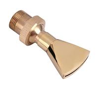 Brass Fan Shaped Fountain Nozzle, 1/2 DN15 3/4 DN20 Sprinkler Spray Head Narrow Fan Shaped Water Fountain Nozzle for Garden Pond Museum Library
