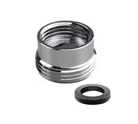 Brass Faucet Adapter, G1/2" to G3/4" Faucet Aerator Adapter Hose Thread Fitting Connector for Washing Machine Dishwasher Garden (Silver)