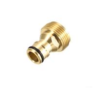 Brass Faucet Tap Connector G3/4 Male Thread Hose Pipe Adapter for Washing Machine, Garden & Outdoor Tap, 23mm Fitting with Rubber Seal, Golden