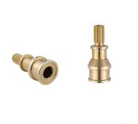 Brass Faucet Valve Extension Rod, 20 Tooth Valve Stem Adapter with 7.6mm Diameter, Copper Faucet Repair Part Featuring Concealed Switch Handle, Extended Valve Core Sleeve for Home(38MM)