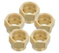 Brass Female Thread Pipe Reducing Adapter Fitting 5pcs for Faucet | Golden Brass Construction, Leak Prevention and Stable Sealing, Daily Plumbing Fixes and Garden Irrigation