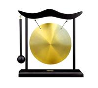 Brass Feng Shui Gong Percussion Instruments Handmade Brass Gong Zen Art Desktop Chinese Home Decor Office Decorative Ornament Housewarming Blessing Gift