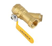 Brass Filter Ball Valve, Twist On Pipe Strainer Water Pipe Thread, Brass Strainer Filter Ball Valve 3 4 BSPP Female Thread Y Type Oil Pipe Fitting for Water Gas