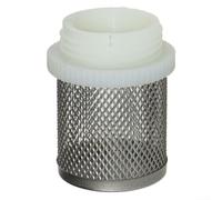 Brass Filter Basket with 304 Stainless Steel Filter Head, Suction Basket for Plumbing, Replacement Filter Basket Compatible with DN15 DN20 DN25 Valve Parts(DN25)