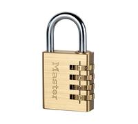 Brass Finish 40Mm 4-Digit Combination Padlock Master Lock Gold One Size