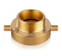 Brass Fire Hose Adapter, 2-1/2" NST Female x 2" NPT Male with Pin Lug for Hydrants & Hoses