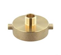 Brass Fire Hydrant Adapter 2-1/2 Inch NST Female to 3/4 Inch GHT Male, Quick Connect Pin Lug Hose Fitting for Firefighting, Industrial Plants and Municipal(A)