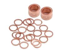 Brass Flat Washer, 50pcs M6 M8 M10 M12 M14 M16 M18 M20 Solid Copper Washer Flat Ring Gasket Spacer Washers Fastener Hardware 10x14x1MM(M16X22X1.5mm)