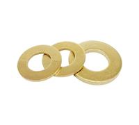 Brass Flat Washer Sealing Rings 20/50/100 Pcs Brass Flat Washer For M2 M2.5 M3 M4 M5 M6 M8 M10 M12 Screws(100pcs M2.5x6x0.4mm)