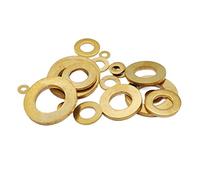 Brass Flat Washers DIN125 M2 M2.5 M3 M4-M10 - Plain Seal Gaskets for Various Applications | 10/20/50/100pcs(M5x10x0.8mm 20pcs)