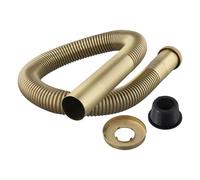 Brass Flexible Hose Siphon For Sink Drain Featuring Scalable 80cm Length Big Head 32mm Small Head 30mm Antique Brass Style For Bathroom Kitchen Basin Waste