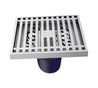 Brass Floor Drain, High Flow with Magnetic Scent Prevention, for Shower Laundry Kitchen, Compatible with 40/50/75mm Pipes, Silver, 11x11x7cm