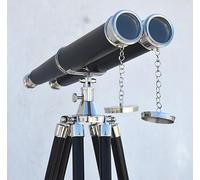 Brass Floor Standing Binoculars for Adults, Nautical Decor Binocular for Bird Watching, Standing, Vintage, Antique, Outdoor, Hiking, Tripod, Binoculars, Hunting, Camping, Marine