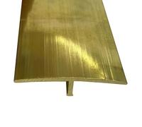 Brass Floor Transition Strip for Uneven Floors Wooden Door Threshold for Tiles Gold Edge Protector for Laminate Flooring 40mm (1 9/16") Wide Divider