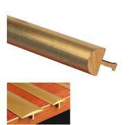 Brass Floor Transition Strip - T Molding for Seamless Carpet and Tile Edges | Cuttable Vinyl Wood Carpet Edge Trim(Wide 5mm (0.2"))