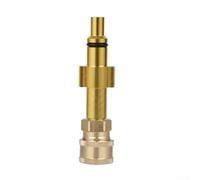 Brass Foam Adapter 1/4 Quick Connect for High Pressure Washer - Robust Metal Joint Spray Nozzle Fit Car Wash Outdoor Cleaning Gear Gold 15x5x6cm(E)