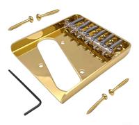 Brass for Bridge for Telecaster Guitar 6 String Fixed Saddle for tl Style Upgrade Black Gold Silver(Golden)