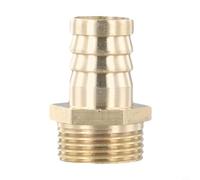Brass for BSP Male Thread to Barbed Hose Tail Adapter 2 Pack for Pond Pool Garden Irrigation and Pipe Connection Needs (1/2inch Male x 12mm)