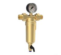 Brass for Cyclone Sediment Filter with Pressure Gauge DN20 Brass(DN25) | Solid brass body, copper components, built-in pressure gauge, real-time monitoring, for durable build