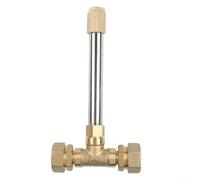 Brass for Pipe Fitting Set Collector Cross-Shaped Decorative Plumbing Fitting DIY Display Bar - Decor - Home - Copper Construction Simple Assembly Industrial 1 Set