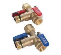 Brass for Service Valve Kit 3/4 Inch for Tankless Heaters Brass | 3/4 inch NPT threads, full port valves, 14-turn operation, residential commercial use, easy installation